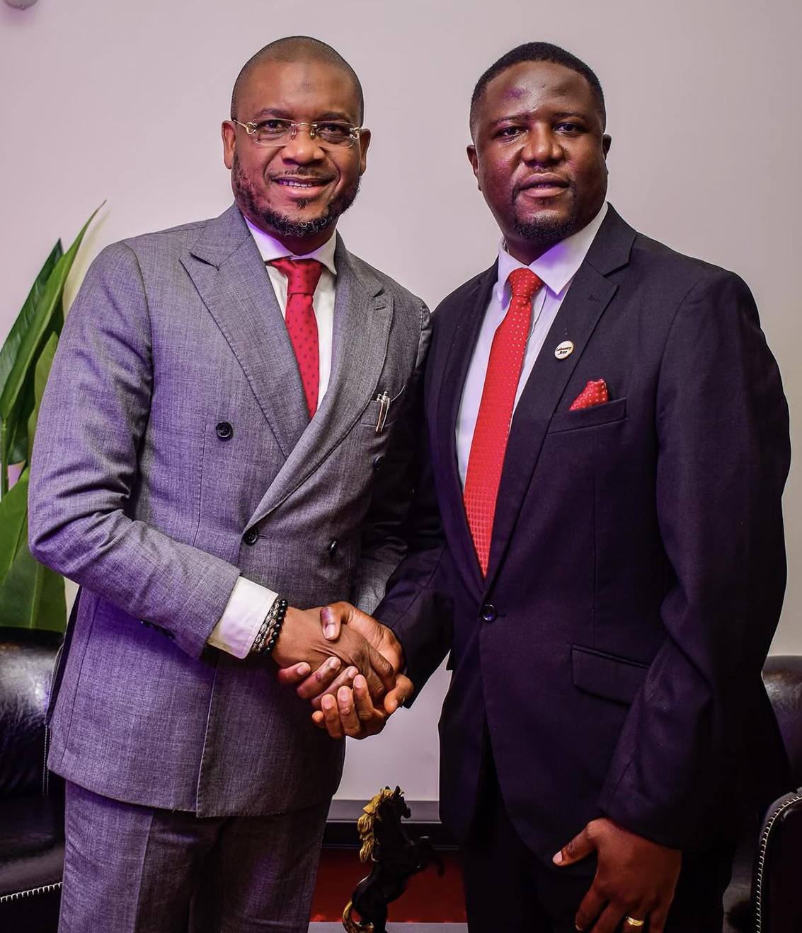 Bako Ambianda and Hon Shina Pella at Leadership Conference in Ghana