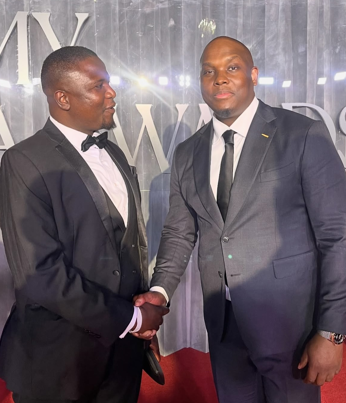 Bako Ambianda and Vusi Thembekwayo at EMY Africa Awards in Ghana