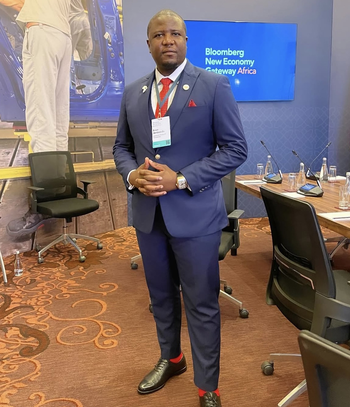 Bako Ambianda at the Bloomberg New Economy Gateway Africa in Marrakesh, Morocco.
