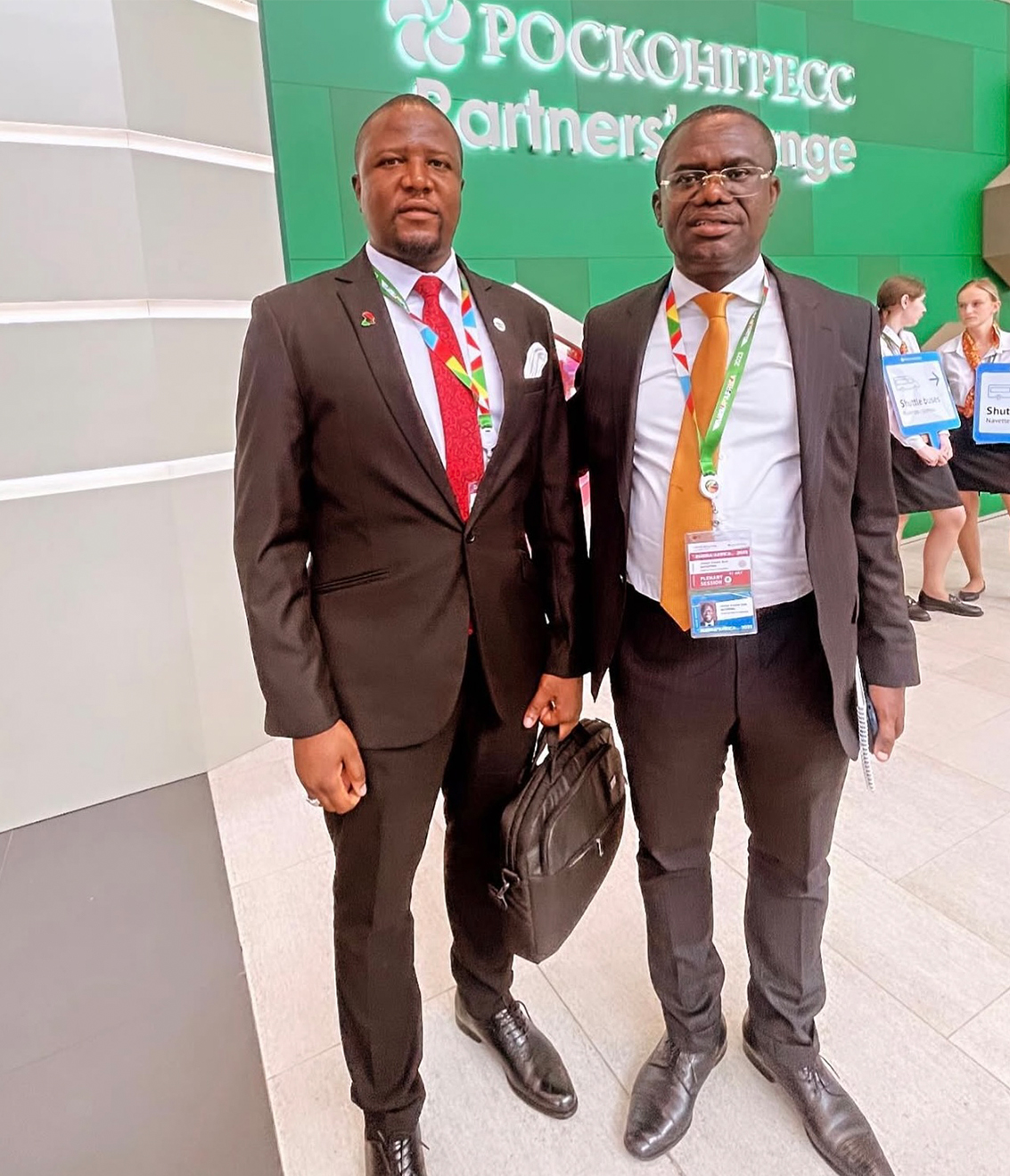 Bako Ambianda and Dr. Joseph Siaw Agyepong at Russia-Africa Summit in Russia