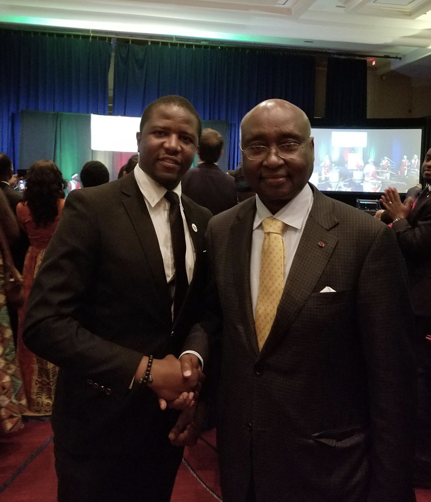 Bako Ambianda and Donald Kaberuka at Africa Day Event in Washington D.C.